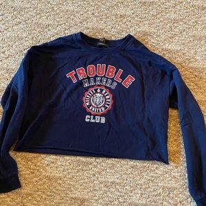 Cropped logo sweatshirt